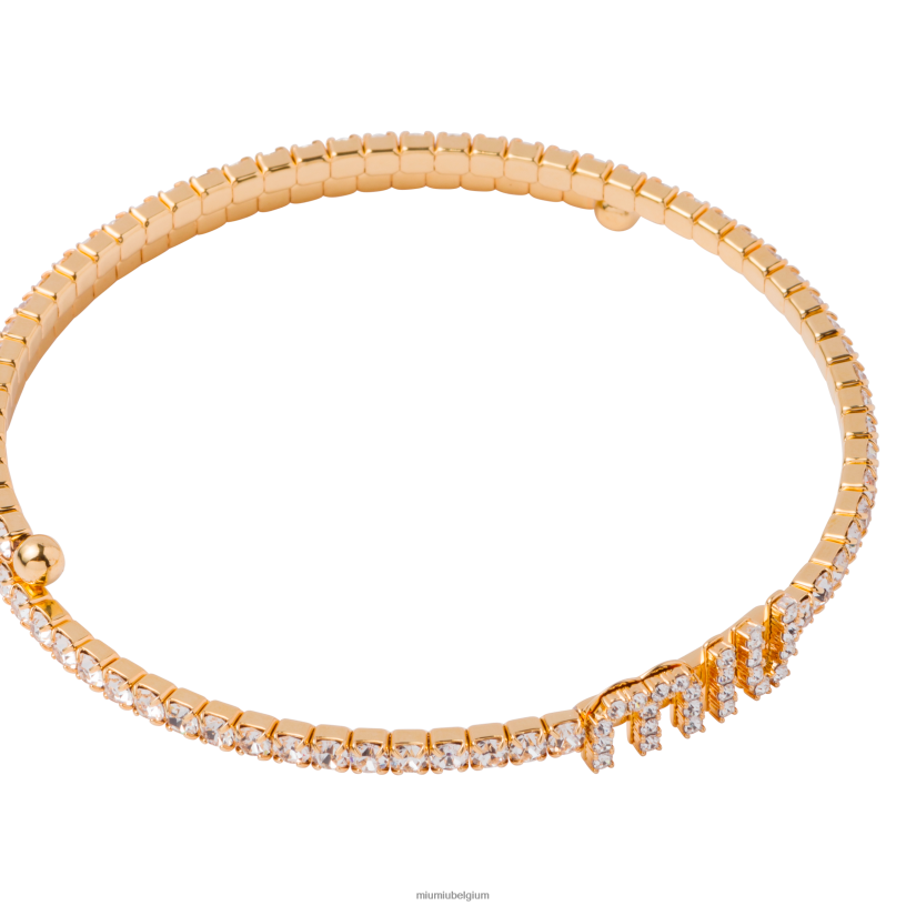 Miu Miu goudkristallen ketting N8F6L1369 juwelen