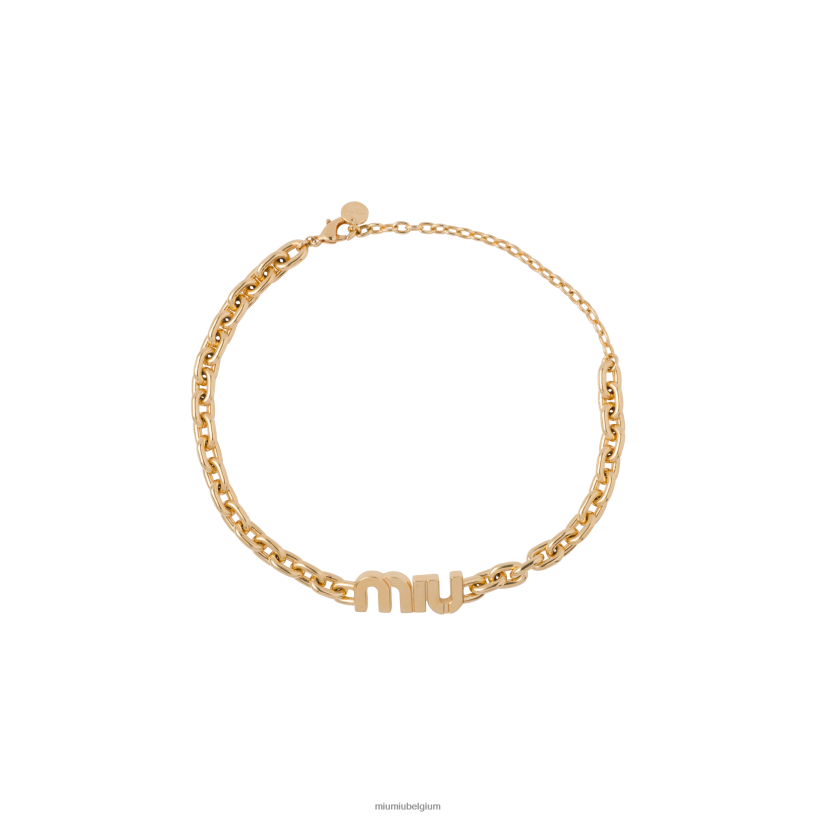 Miu Miu goudmetalen choker N8F6L1379 juwelen