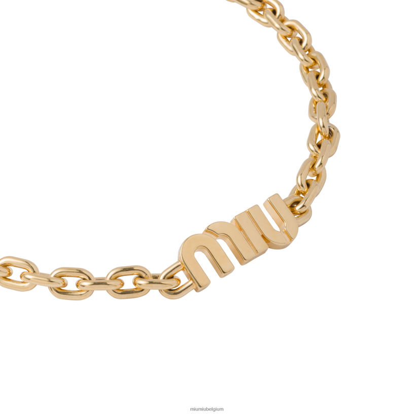 Miu Miu goudmetalen choker N8F6L1379 juwelen