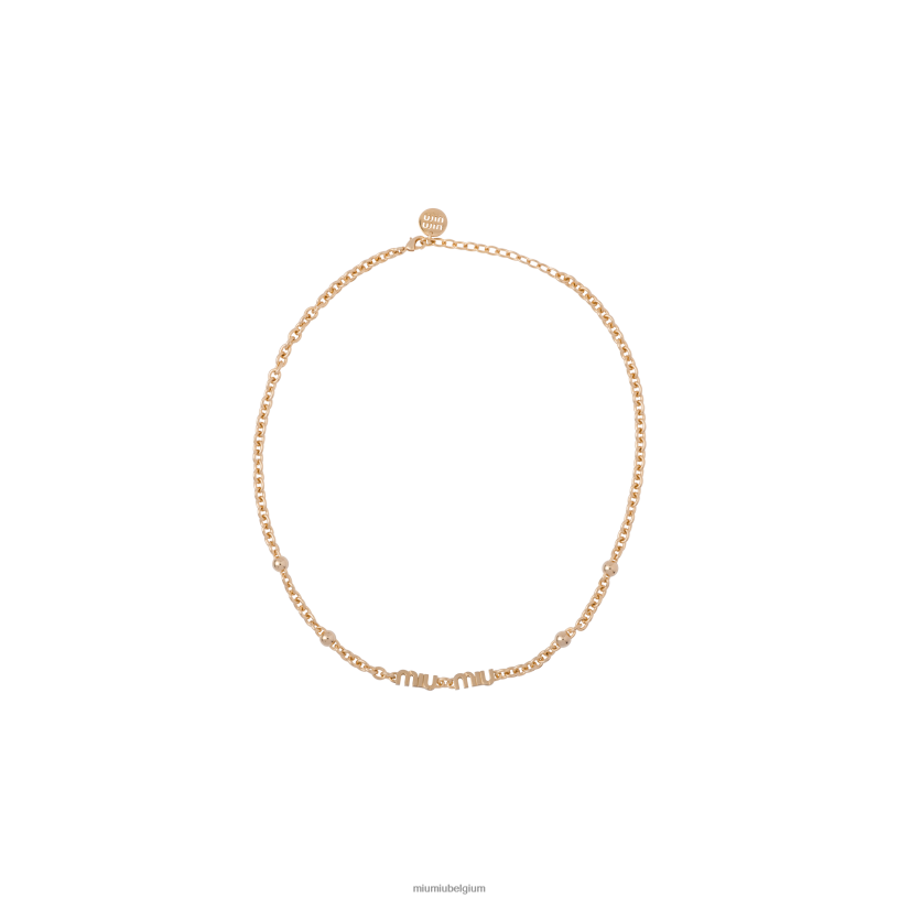 Miu Miu goudmetalen ketting N8F6L1380 juwelen