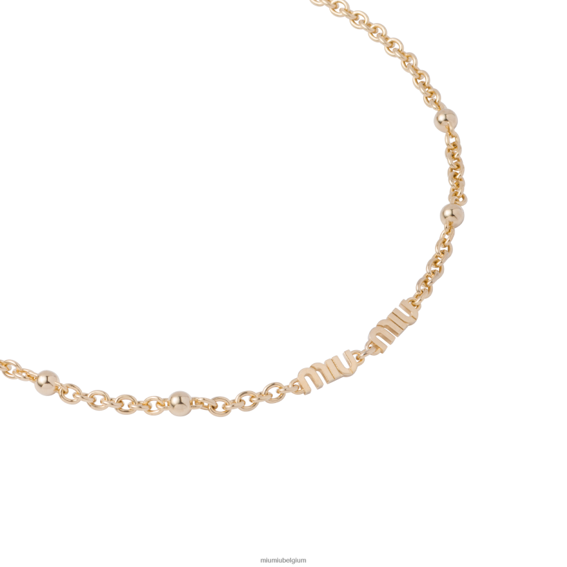 Miu Miu goudmetalen ketting N8F6L1380 juwelen