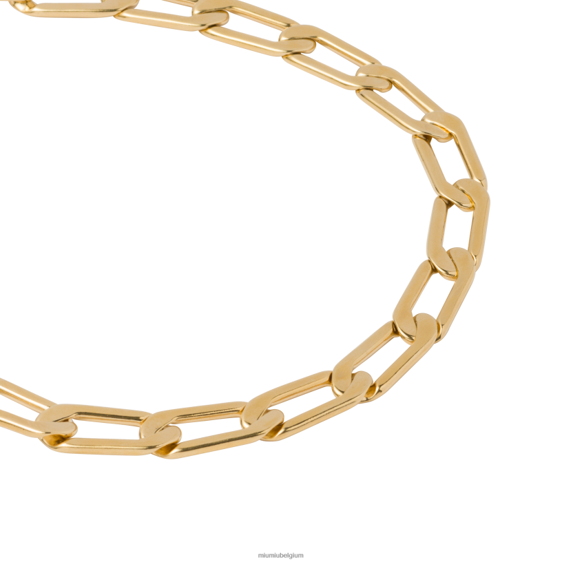 Miu Miu goudmetalen ketting ketting N8F6L1372 juwelen