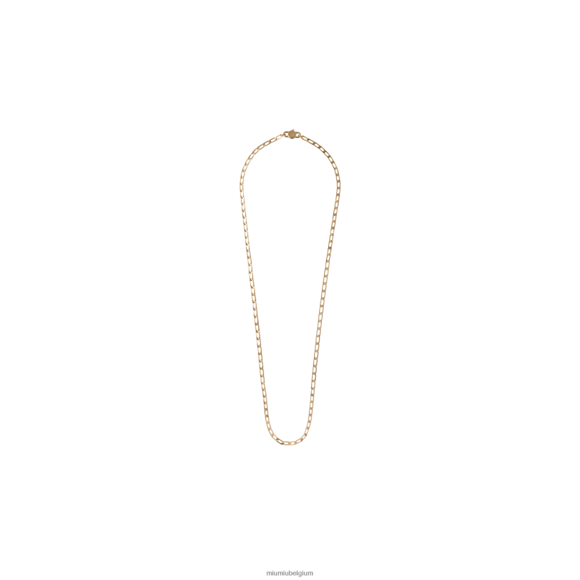 Miu Miu goudmetalen ketting met dubbele ketting N8F6L1373 juwelen
