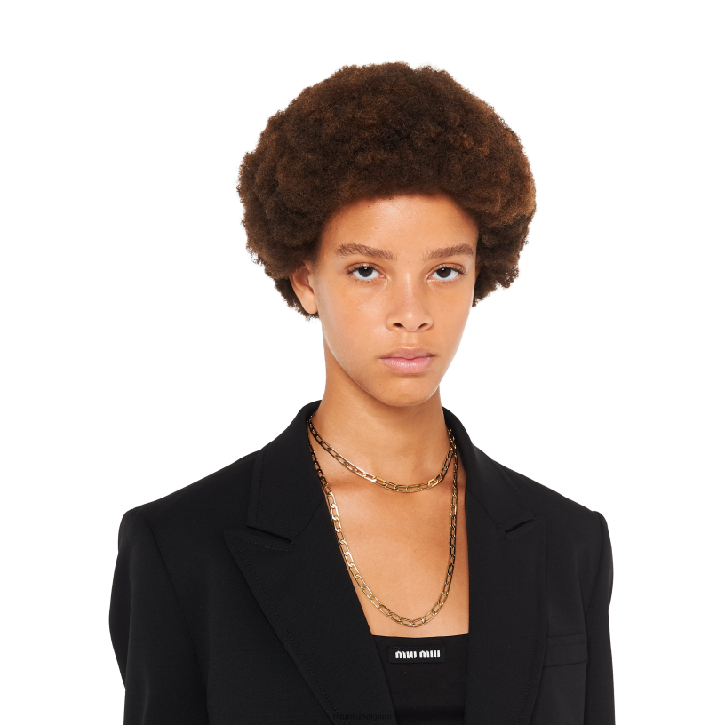 Miu Miu goudmetalen ketting met dubbele ketting N8F6L1373 juwelen