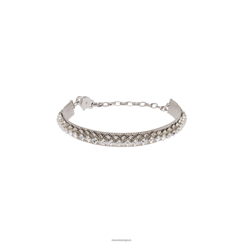 Miu Miu kristalmetalen choker N8F6L1377 juwelen