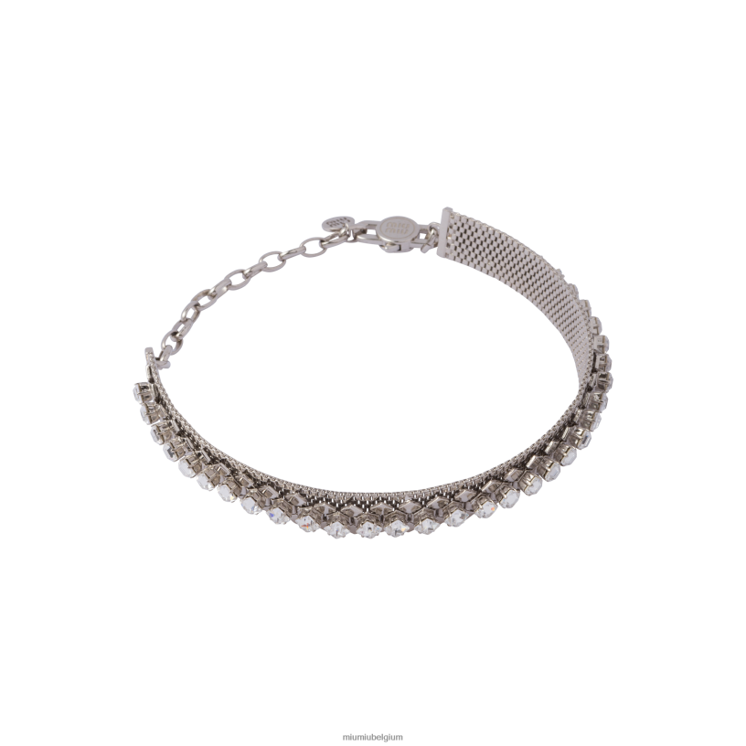 Miu Miu kristalmetalen choker N8F6L1377 juwelen