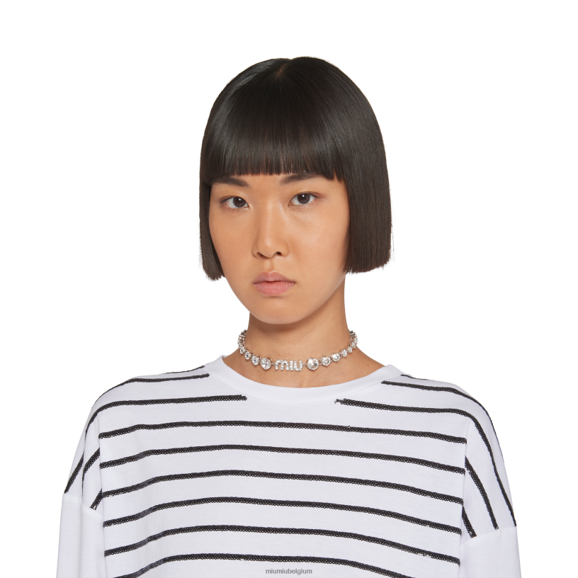 Miu Miu staalkristallen ketting N8F6L1368 juwelen