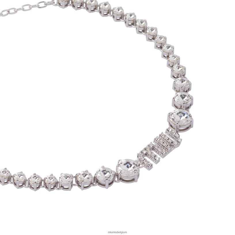 Miu Miu staalkristallen ketting N8F6L1368 juwelen