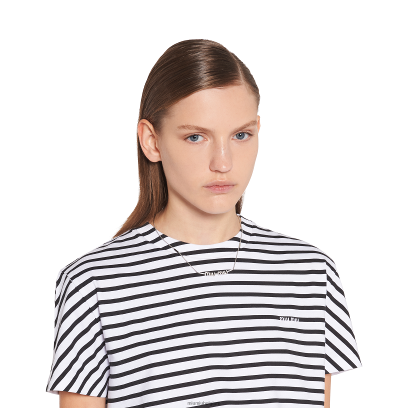 Miu Miu staalmetalen ketting met kristallen N8F6L1371 juwelen