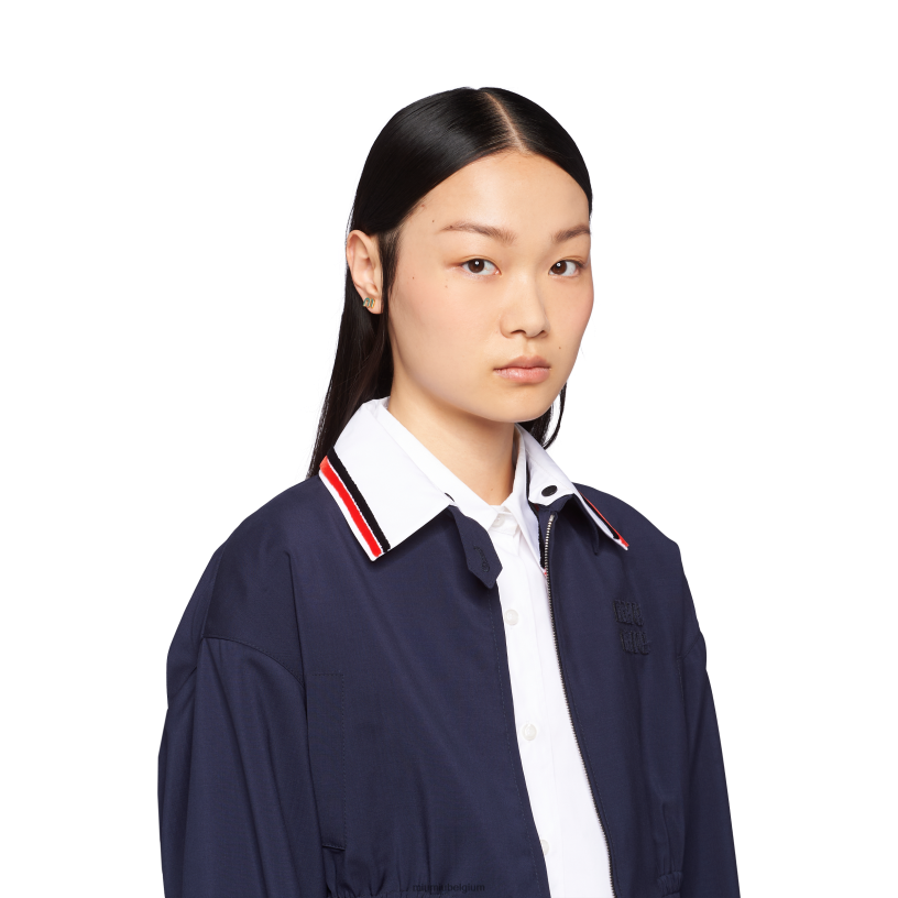 Miu Miu Pauw blauwgeëmailleerde metalen oorbellen N8F6L1301 juwelen