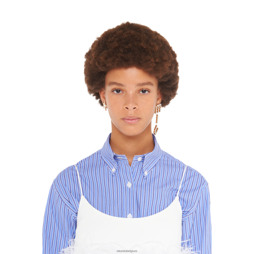 Miu Miu goudhangende oorbellen met kristallen N8F6L1309 juwelen