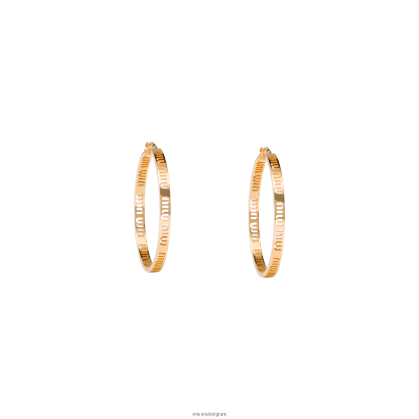 Miu Miu goudlogo oorbellen N8F6L1316 juwelen