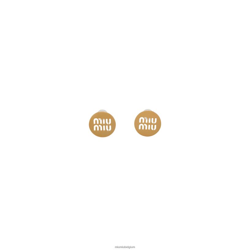 Miu Miu goudlogo oorbellen N8F6L1317 juwelen