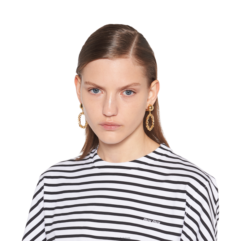 Miu Miu goudmetalen oorbellen N8F6L1324 juwelen