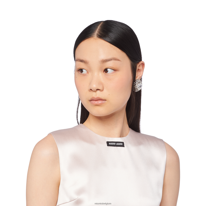 Miu Miu kristalmetalen oorbellen N8F6L1319 juwelen