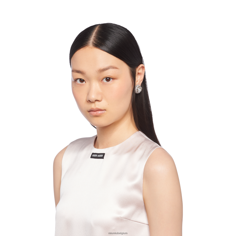 Miu Miu kristalmetalen oorbellen N8F6L1320 juwelen