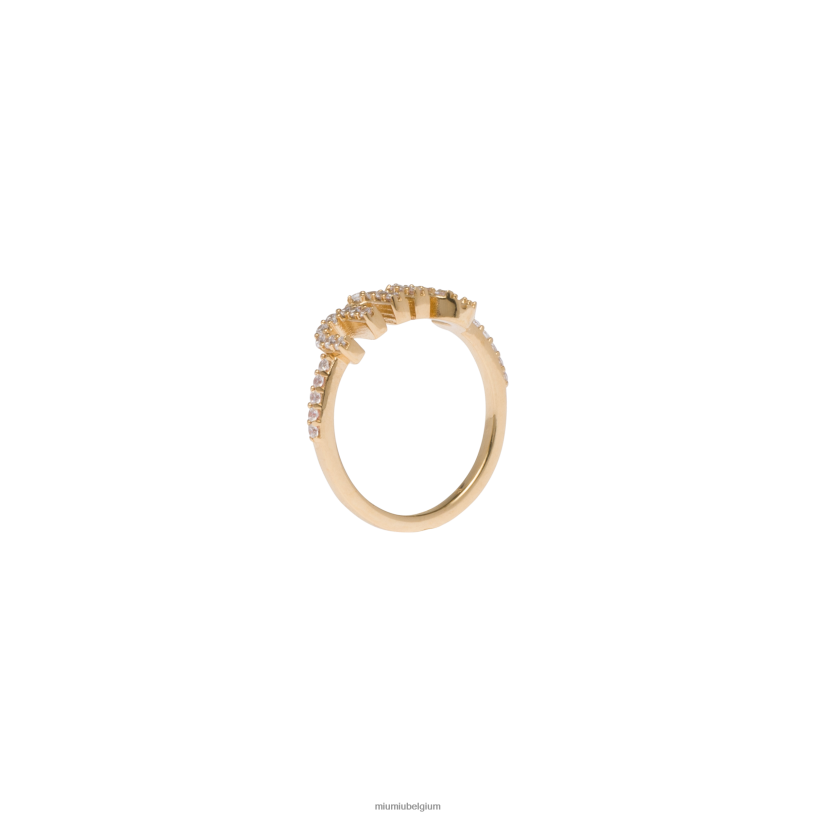 Miu Miu goudkristallen ring N8F6L1390 juwelen