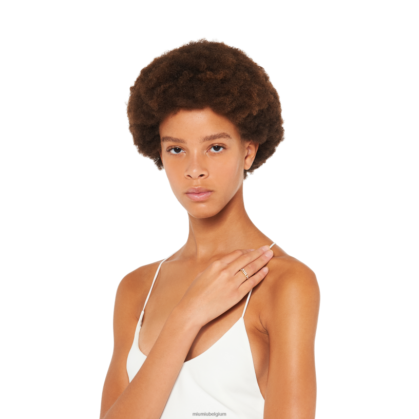 Miu Miu goudkristallen ring N8F6L1390 juwelen