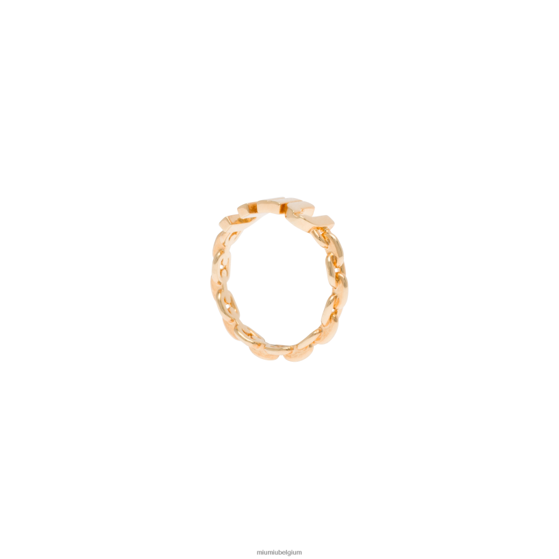 Miu Miu goudmetalen ring N8F6L1395 juwelen