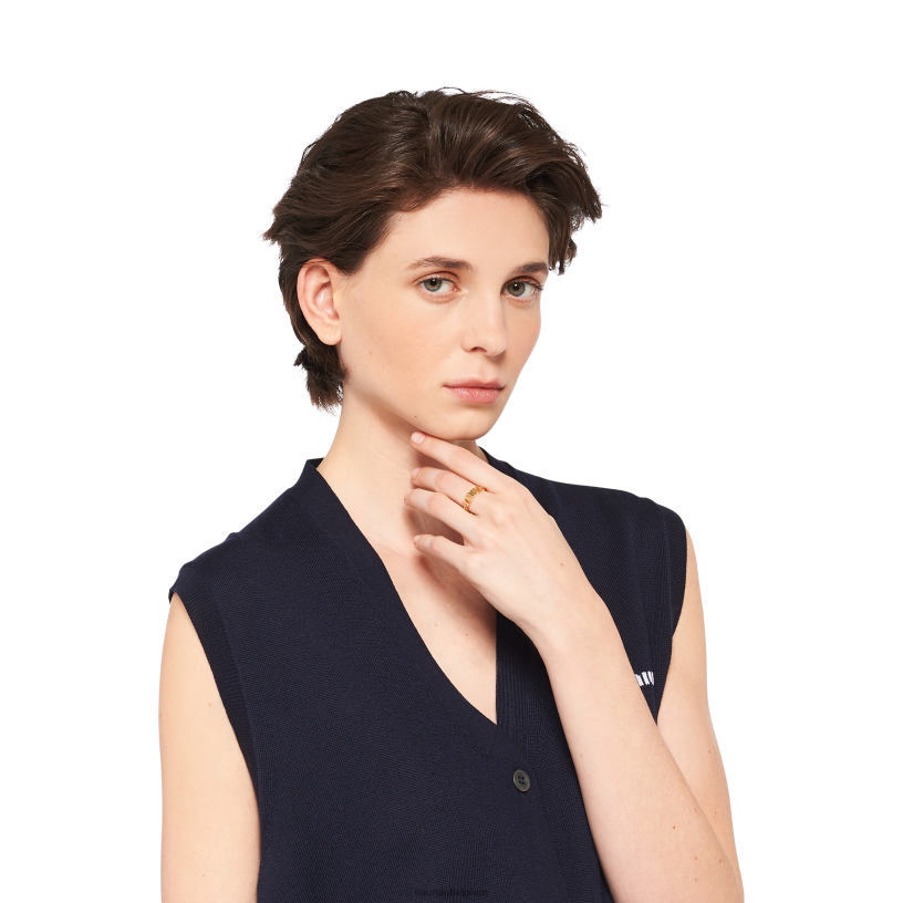 Miu Miu goudmetalen ring N8F6L1395 juwelen