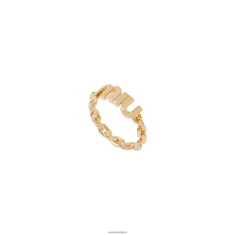 Miu Miu goudmetalen ring N8F6L1395 juwelen