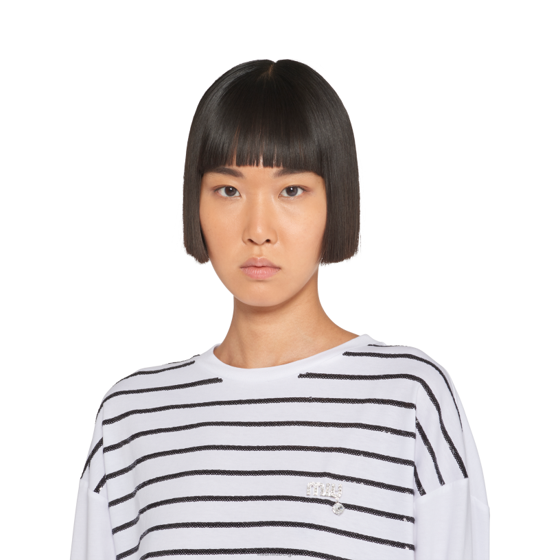 Miu Miu staalbroche met kristallen hanger N8F6L1393 juwelen