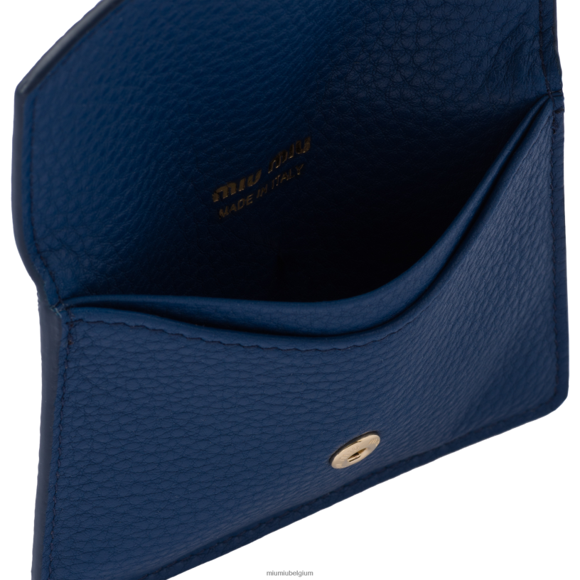 Miu Miu blauwtjelederen kaarthouder N8F6L1062 verzameling
