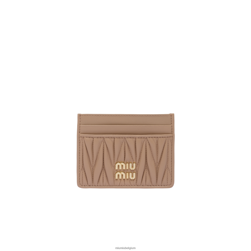 Miu Miu cameokaarthouder van gematteerd nappaleer N8F6L1042 verzameling