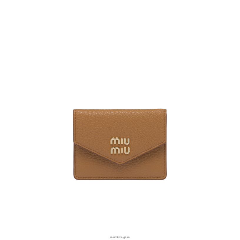 Miu Miu karamellederen kaarthouder N8F6L1063 verzameling