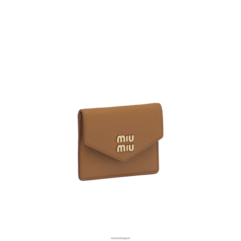 Miu Miu karamellederen kaarthouder N8F6L1063 verzameling