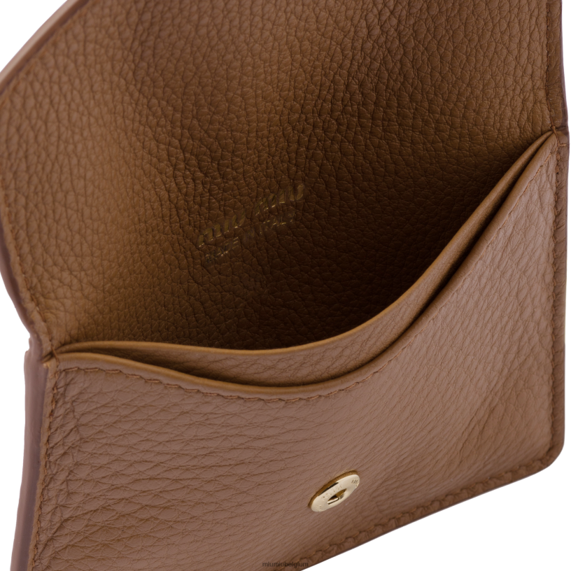 Miu Miu karamellederen kaarthouder N8F6L1063 verzameling