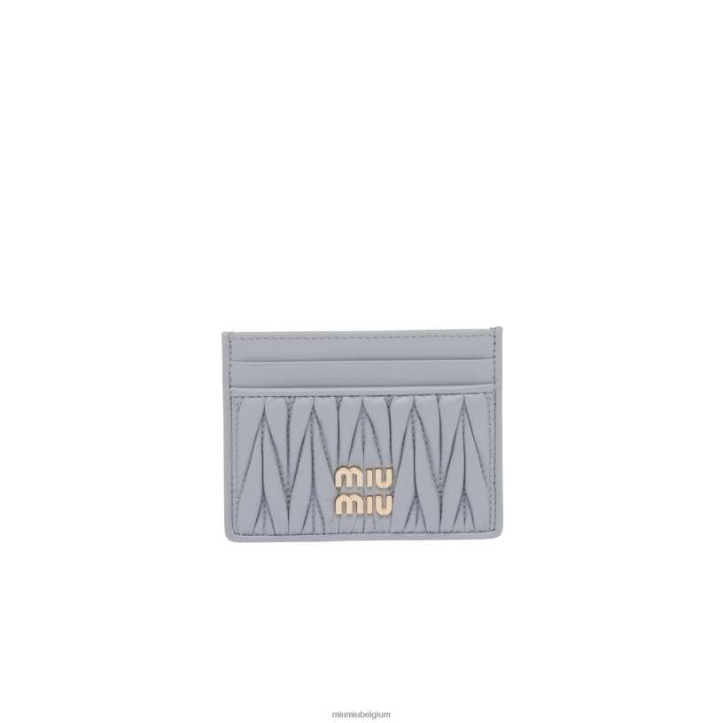 Miu Miu korenbloemkaarthouder van gematteerd nappaleer N8F6L1040 verzameling