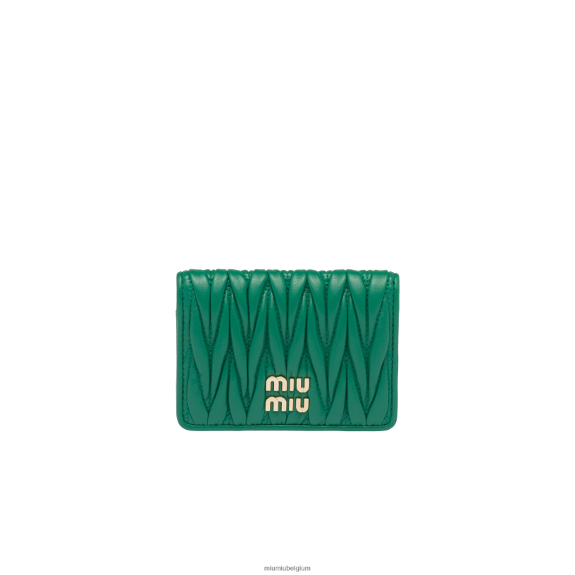 Miu Miu mangokaarthouder van gematteerd nappaleer N8F6L1048 verzameling