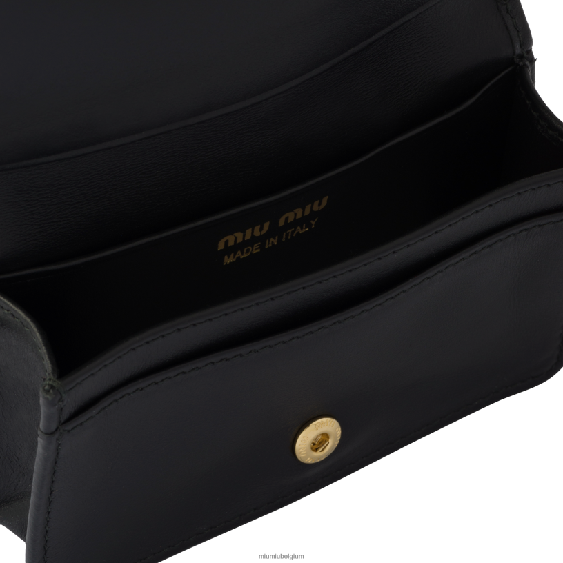 Miu Miu zwartlederen kaarthouder N8F6L1030 verzameling