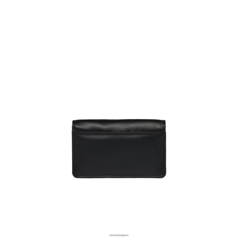 Miu Miu zwartlederen kaarthouder N8F6L1030 verzameling