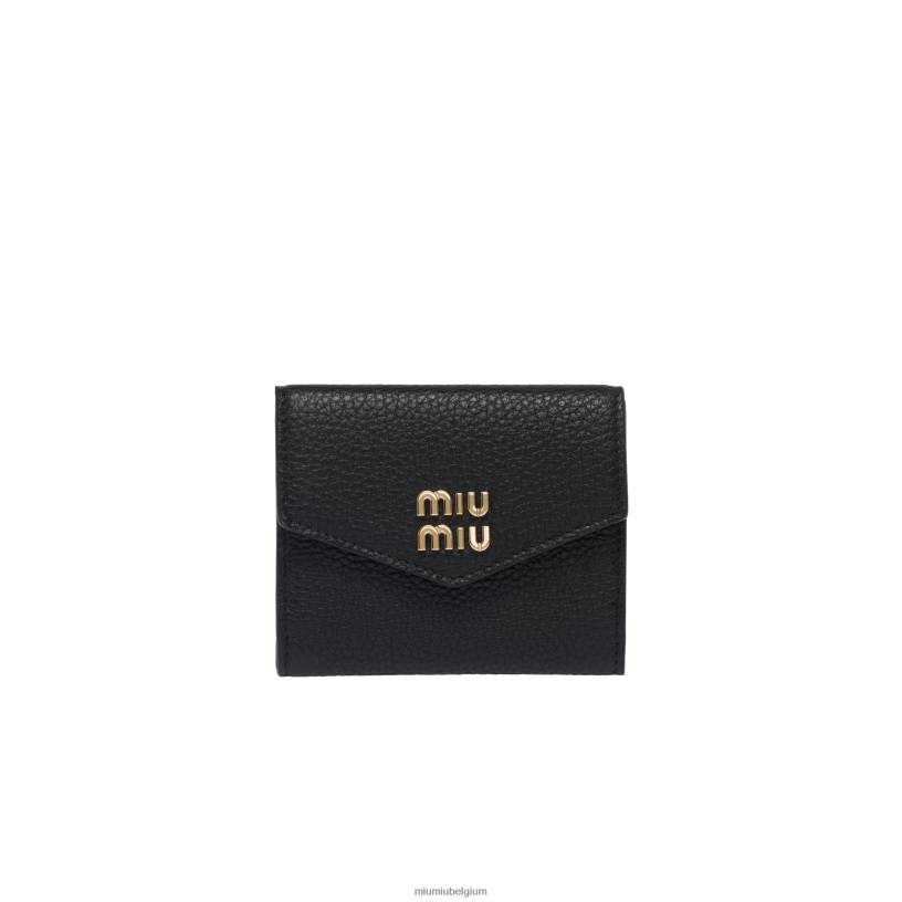 Miu Miu zwartlederen kaarthouder N8F6L1060 verzameling