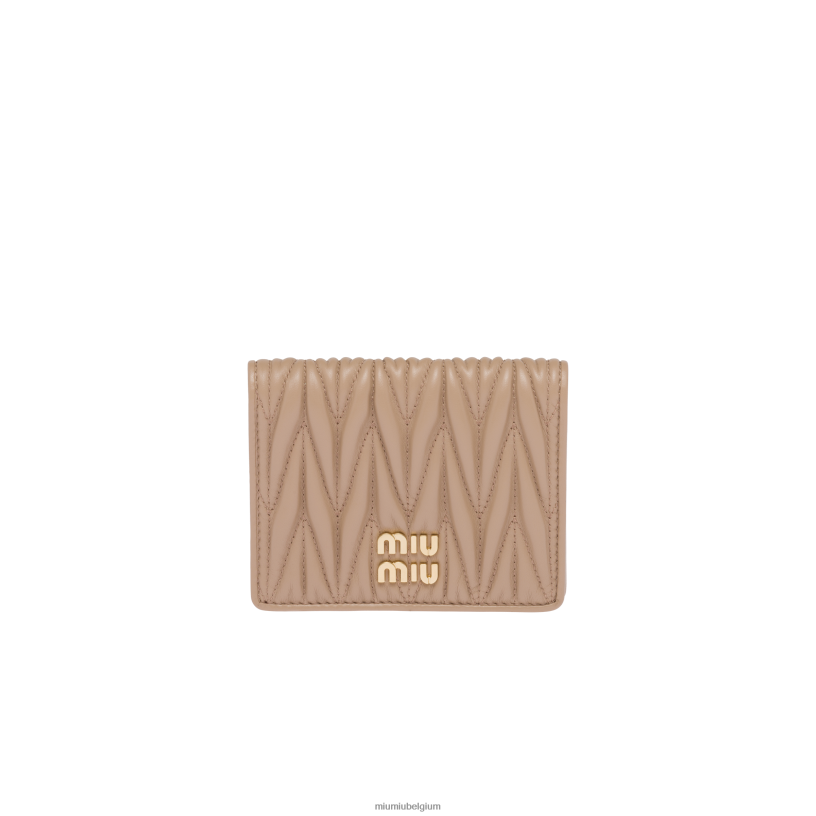 Miu Miu cameokleine gematelasseerde nappa lederen portemonnee N8F6L1073 verzameling