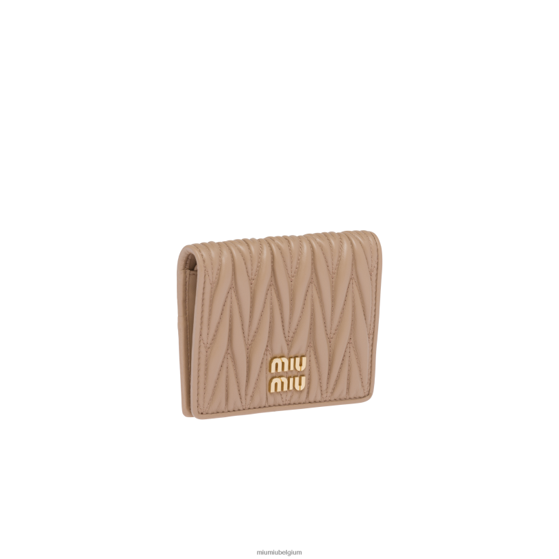 Miu Miu cameokleine gematelasseerde nappa lederen portemonnee N8F6L1073 verzameling