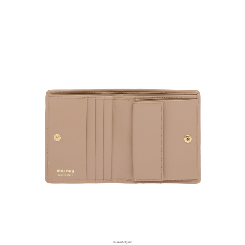 Miu Miu cameokleine gematelasseerde nappa lederen portemonnee N8F6L1073 verzameling