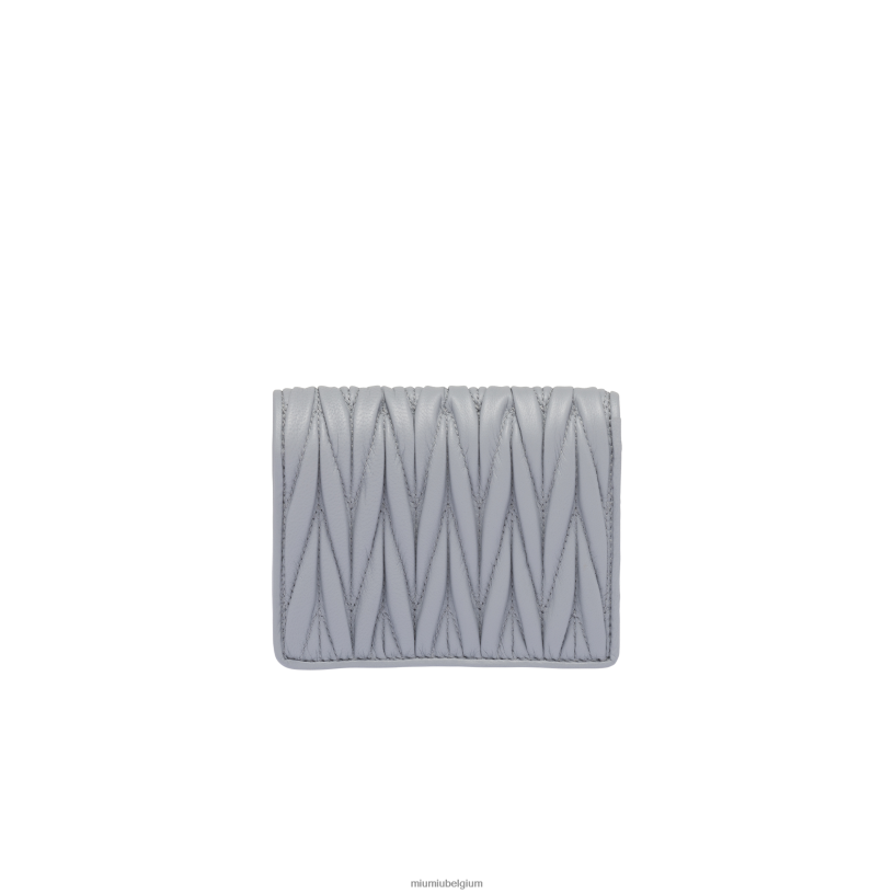 Miu Miu korenbloemkleine gematelasseerde nappa lederen portemonnee N8F6L1071 verzameling