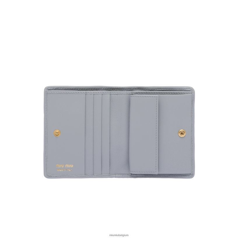 Miu Miu korenbloemkleine gematelasseerde nappa lederen portemonnee N8F6L1071 verzameling