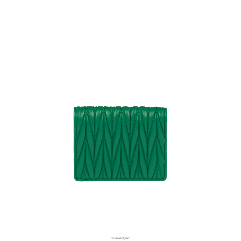 Miu Miu mangokleine gematelasseerde nappa lederen portemonnee N8F6L1077 verzameling