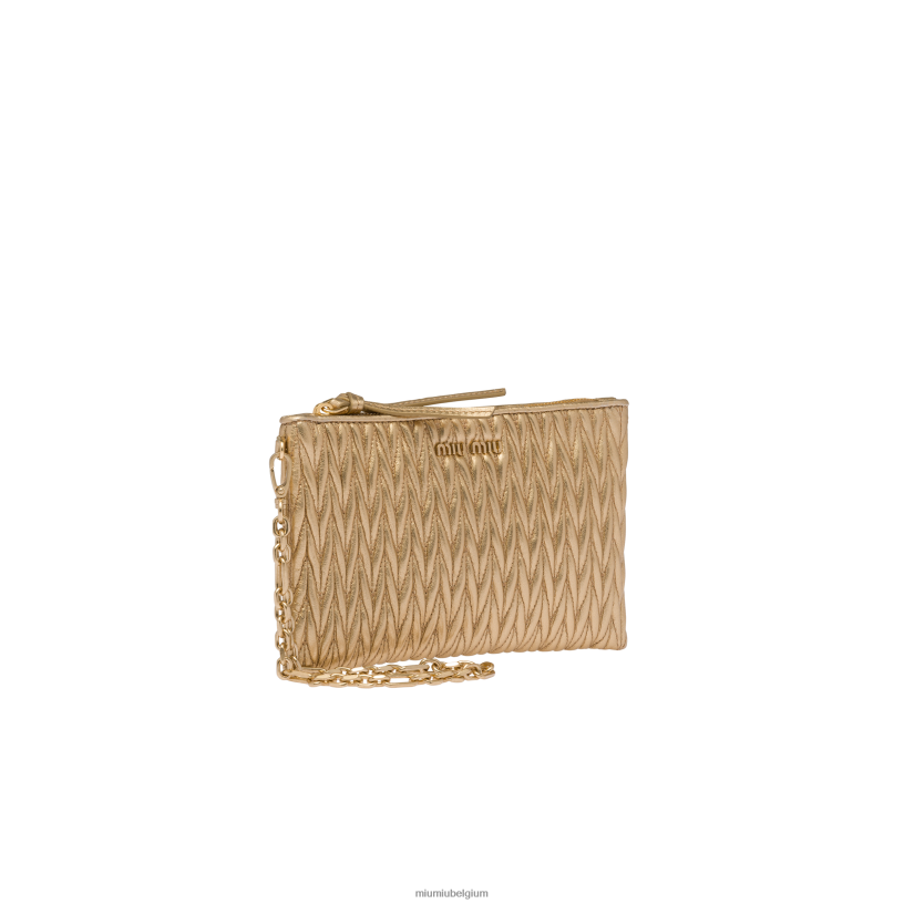 Miu Miu platinaetui van gematteerd nappaleer N8F6L1090 verzameling