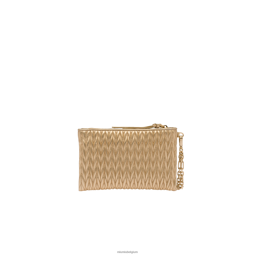 Miu Miu platinaetui van gematteerd nappaleer N8F6L1090 verzameling