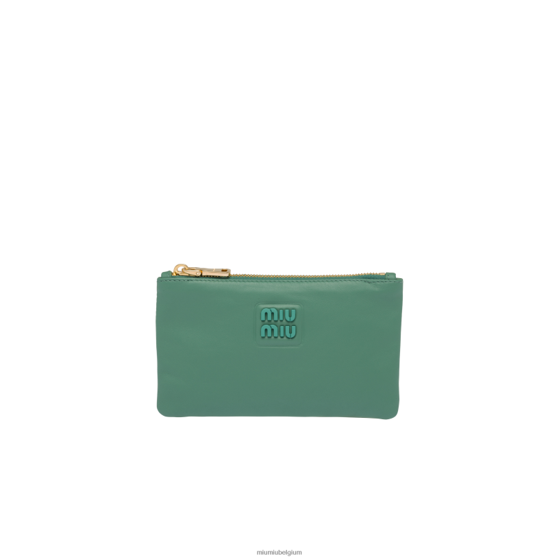 Miu Miu salie groenleren enveloptasje N8F6L1092 verzameling