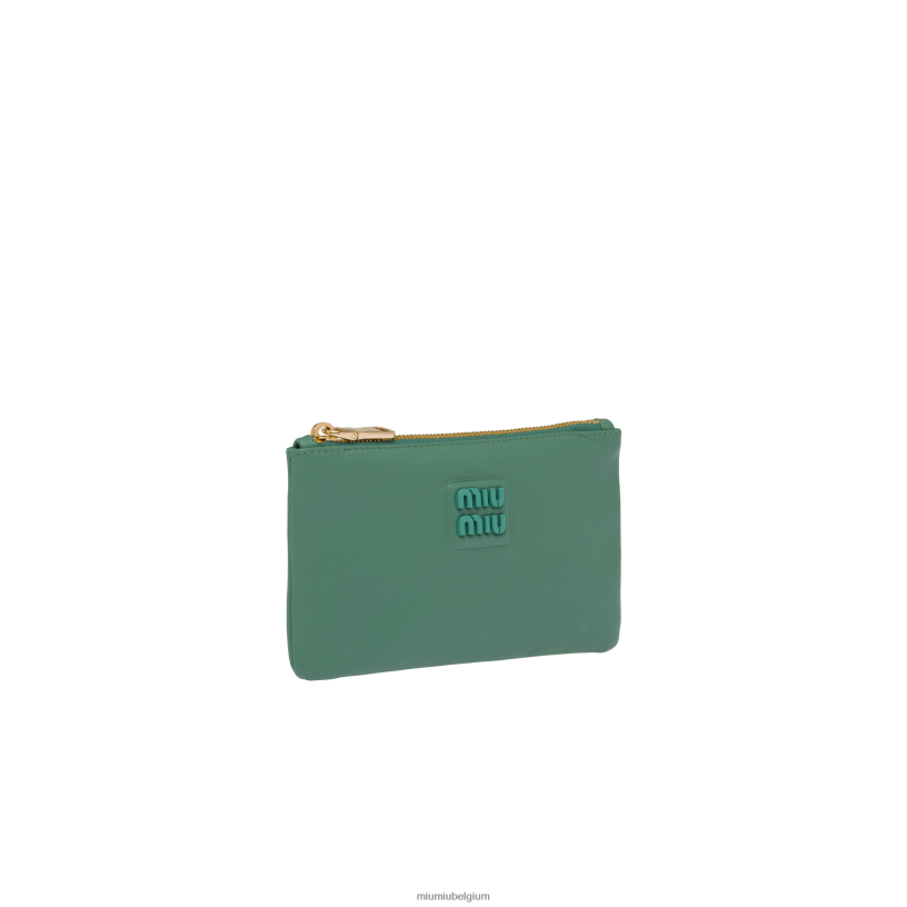 Miu Miu salie groenleren enveloptasje N8F6L1092 verzameling