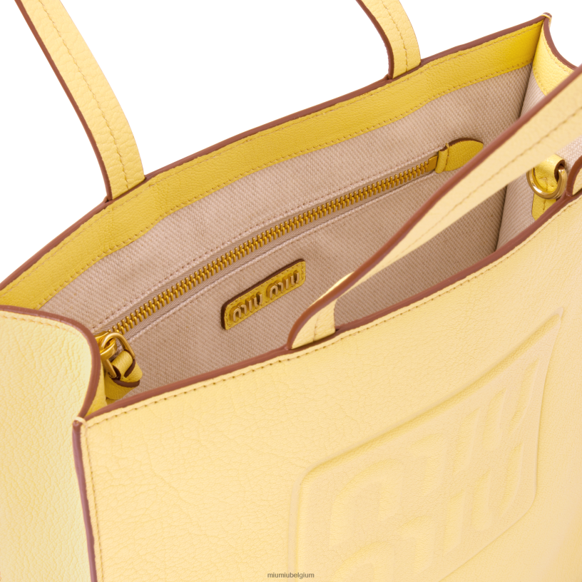 Miu Miu Citroen geelmadras draagtas N8F6L121 verzameling