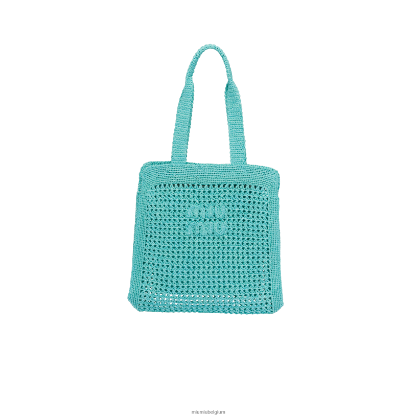 Miu Miu Jade groenstoffen draagtas N8F6L128 verzameling
