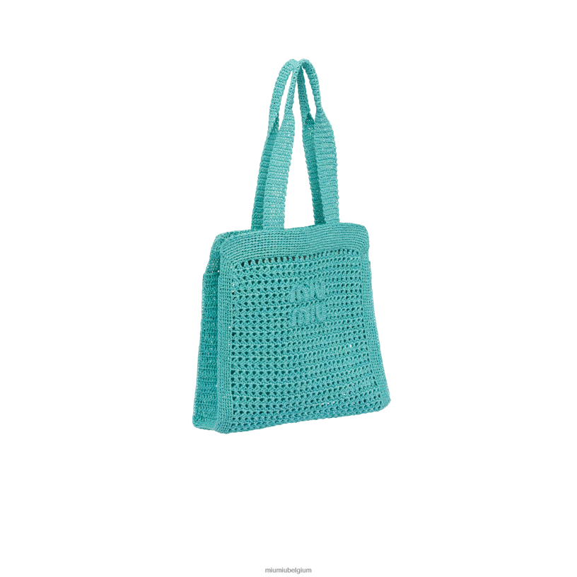 Miu Miu Jade groenstoffen draagtas N8F6L128 verzameling