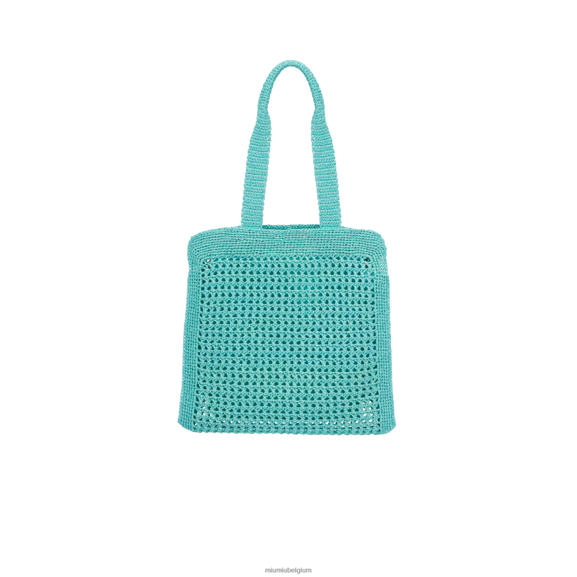 Miu Miu Jade groenstoffen draagtas N8F6L128 verzameling